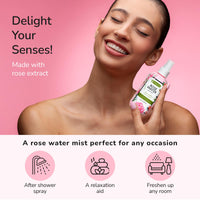 Thumbnail for De La Cruz - Rose Water Spray and Lavender Water Spray Bundle - Spray Mist for Skin, Hair and Body - 8 fl OZ Each