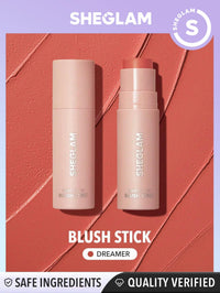Thumbnail for SHEGLAM Snatch N Cream Blush Stick Longlasting High Pigment Blush for Cheeks - Dreamer