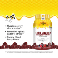 Thumbnail for Country Life® Tart Cherry Honey Gummies - Non-GMO - Certified Gluten Free - Certified Vegetarian by AVA –to Support Muscle Recovery After Exercise***