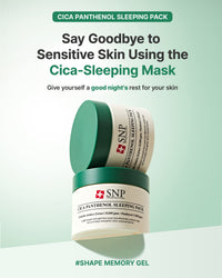 Thumbnail for SNP CICA Panthenol Moisturizing Cream | Overnight Face Cream | Soothing, Moisturizing, and Hydrating Facial Mask with Hyaluronic Acid | Korean Skin Care Overnight Moisturizer | 3.38 Fl Oz