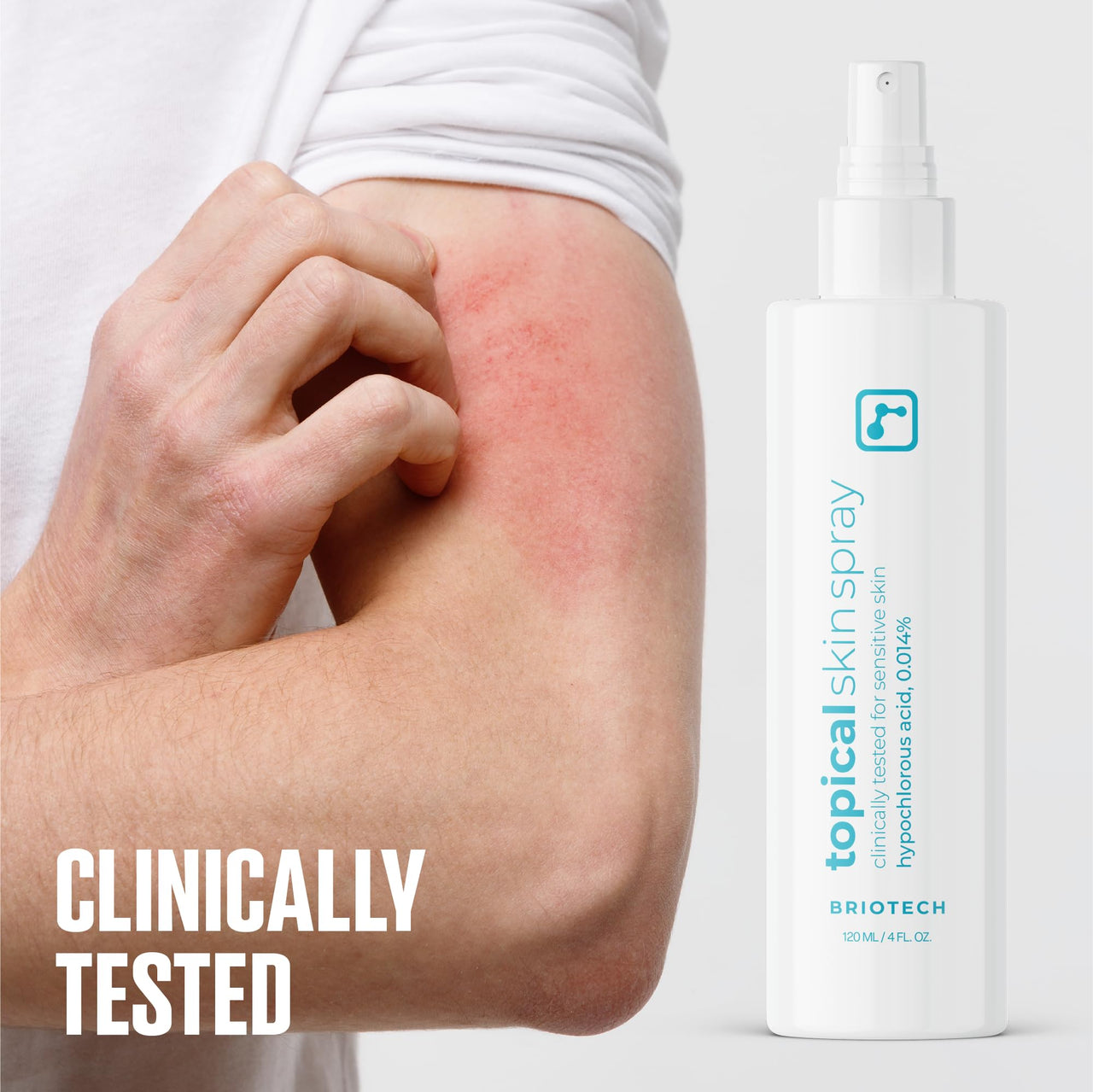 BRIOTECH Topical Skin Spray, Hypochlorous Acid Spray for Body & Face, Eyelid Cleanser, HOCl Facial Mist, Support Against Irritation, Calm Redness, Soothe Foot & Scalp, 1 Gallon Refill ea, 2 ct