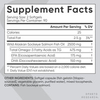 Thumbnail for Sports Research® Supplements Pack - Omega 3 Salmon Oil + Vegan Vitamin D 5000iu & Mk7 Vitamin K 100mcg + CoQ10 (100mg)