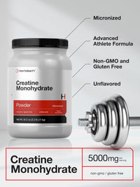 Thumbnail for Horbäach Creatine Monohydrate Powder | 2.2lbs (35.2 oz) | Micronized and Unflavored | Vegetarian, Non-GMO, and Gluten Free Supplement
