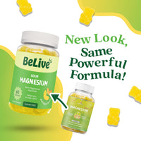Thumbnail for BeLive Magnesium Gummies 200mg - 60 Ct | Magnesium Glycinate Supplements for Relaxation, Stress Relief, and Sleep for Adults & Kids - Tasty and Tangy Pineapple Flavor