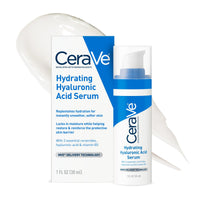 Thumbnail for Cerave Hyaluronic Acid Serum for Face with Vitamin B5 and Ceramides, Hydrating Face Serum for Dry Skin, Fragrance Free, 1 Ounce
