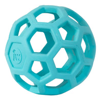Thumbnail for JW Pet HOL-ee Roller™, Dog Toy Puzzle Ball, Natural Rubber, Small (3 Inch Diameter), Blue