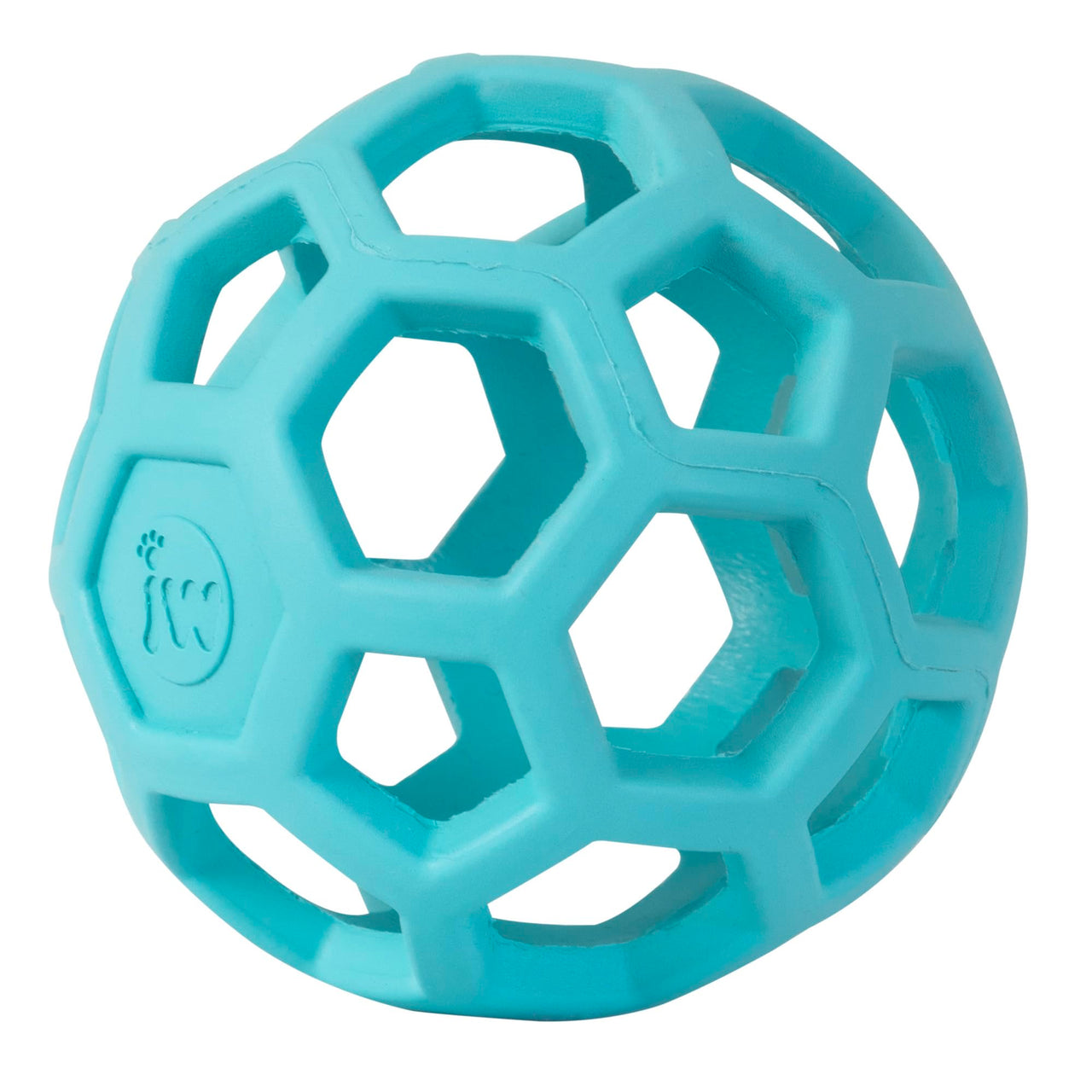 JW Pet HOL-ee Roller™, Dog Toy Puzzle Ball, Natural Rubber, Large (5.5” Inch Diameter), Blue