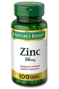 Thumbnail for Nature's Bounty Zinc (Zinc Gluconate) 50 mg, 100 Caplets