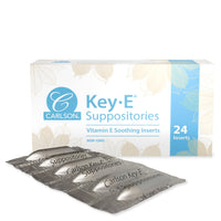Thumbnail for Carlson - Key-E Suppositories, 30 IU Vitamin E Suppository, Lubricates Dry Areas, Treatment for Women and Men, Vaginal & Rectal, 24 Count