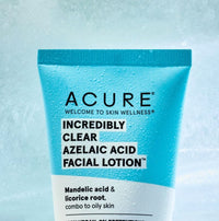 Thumbnail for ACURE Incredibly Clear Azelaic Acid Facial Lotion - Gentle Exfoliation for Skin Balance, Even Tone & Glowing - Mandelic Acid, Licorice Root Infused, 100% Vegan - Combo to Dry or Oily Skin - 1.7 fl oz