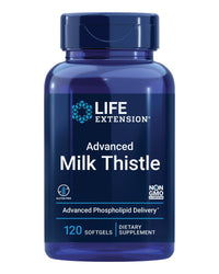 Thumbnail for Life Extension Advanced Milk Thistle, Liver Health Supplement, Liver Detox, Cell Division, silymarin, silybin, bioavailable, Gluten Free, Non-GMO, 120 softgels