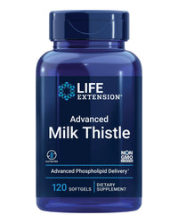 Thumbnail for Life Extension Advanced Milk Thistle, Liver Health Supplement, Liver Detox, Cell Division, silymarin, silybin, bioavailable, Gluten Free, Non-GMO, 120 softgels
