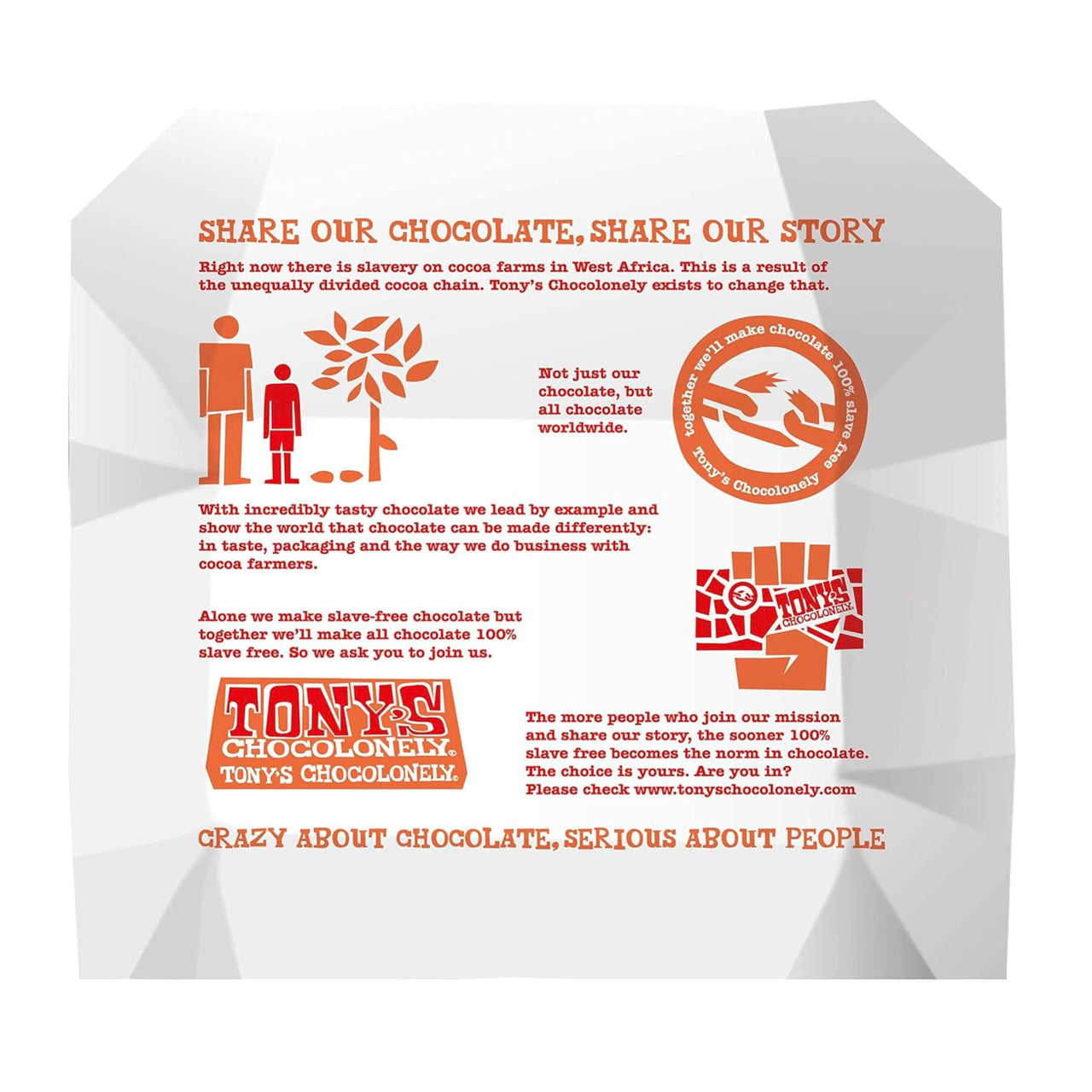 Tony's Chocolonely Fairtrade Caramel and Sea Salt Milk Chocolate Bar 180g