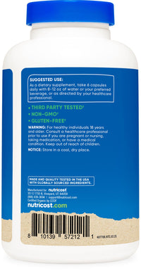 Thumbnail for Nutricost Spirulina 3,000mg, 180 Capsules for 30 Servings - CCOF Certified Made with Organic Spirulina, Gluten Free, Vegetarian