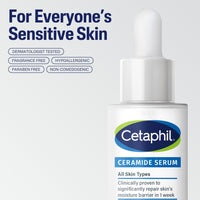 Thumbnail for Cetaphil Ceramide Serum, Hydrates and Restores Skin Barrier, Formulated with Ceramides & Centella Asiatica, Designed for Sensitive Skin, Fragrance Free, Dermatologist Tested, 1oz
