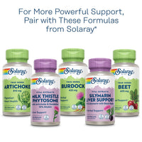 Thumbnail for SOLARAY Milk Thistle Seed Extract 350 mg Guaranteed to Contain 80% Silymarin, Traditional Liver Support, Vegan & Lab Verified for Quality, 60 Day Money-Back Guarantee, 30 Servings, 30 VegCaps