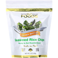 Thumbnail for California Gold Nutrition Seaweed Rice Chips, Honey Butter, 2.1 oz (60 g)