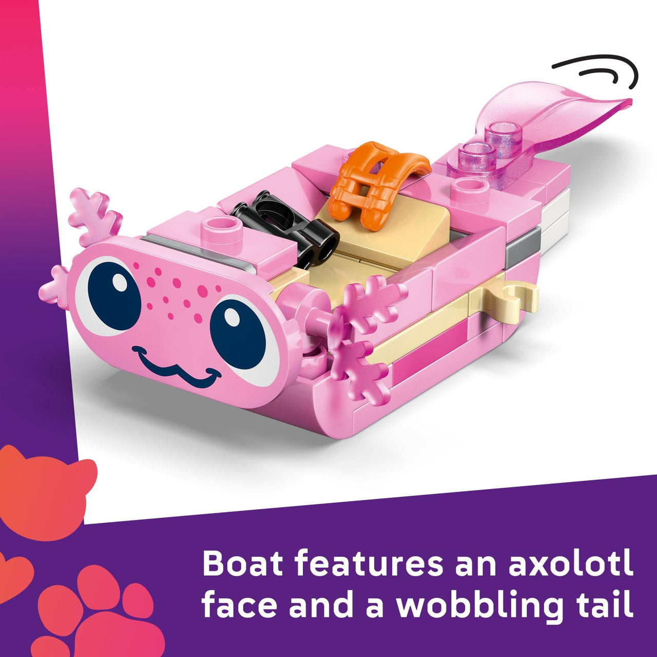 LEGO Friends Axolotl Adventure Boat Building Toy for Girls & Boys - Pretend Play Set for Kids, Ages 5+ - W/Leo Minidoll, Alba Microdoll, 2 Toy Pets, & Accessories - Gift Idea for Birthdays - 42681