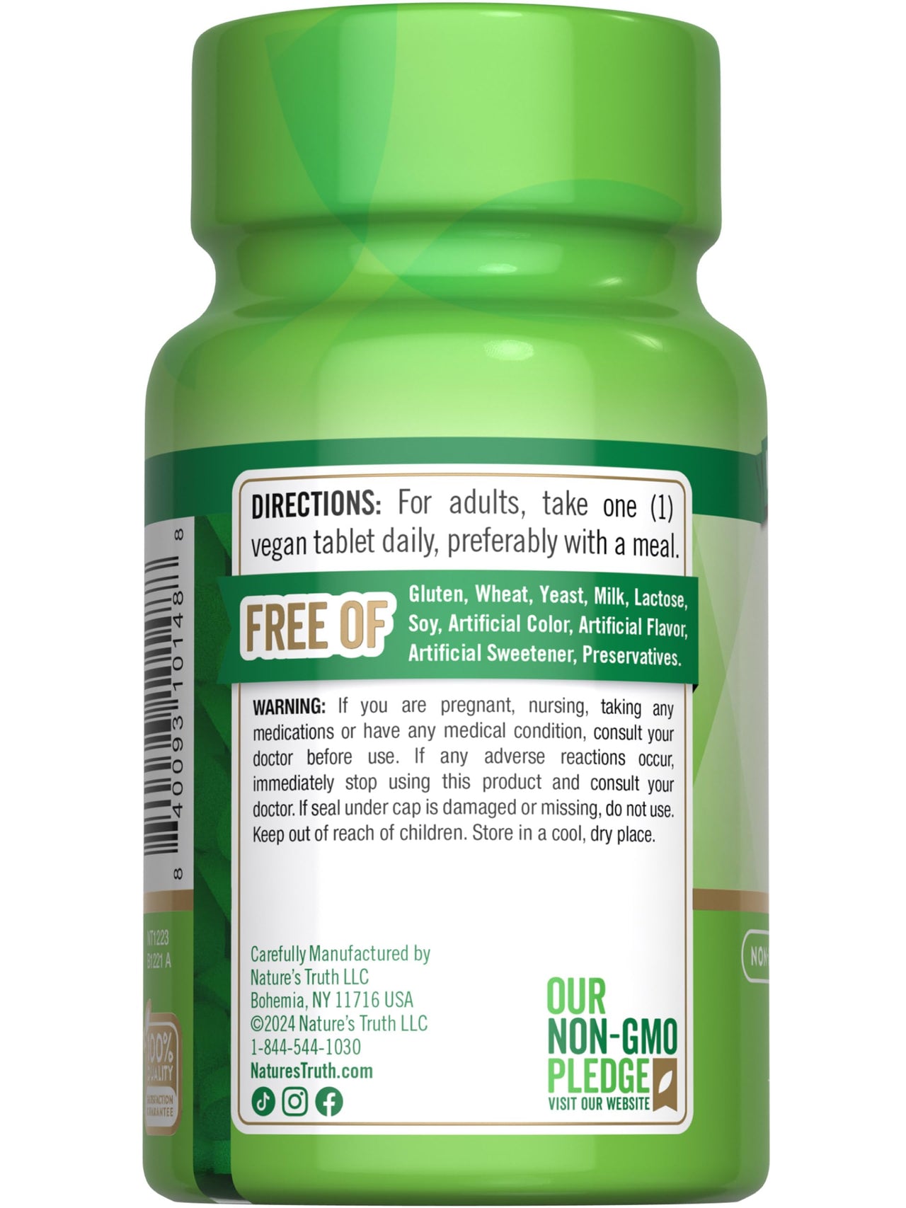 Nature's Truth Folic Acid | 800 mcg | 250 Tablets | Vegan, Non-GMO & Gluten Free Supplement