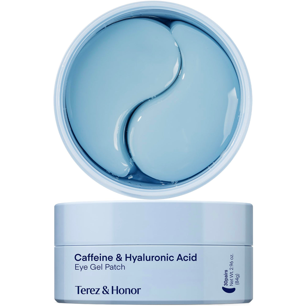 TEREZ & HONOR Under Eye Patches for Dark Circles - 60 Korean Hydrogel Masks for Puffiness, Bags with Caffeine, Hyaluronic Acid, Niacinamide - Undereye Brightening, Hydrating, Anti-Wrinkle & Cooling