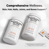 Thumbnail for Codeage Multi Collagen Peptides Protein Powder - Chocolate Mocha Instant Coffee - Gourmet Knoa Coffee Drink & Shake - Collagen Type I, II, III, V & X - Grass-Fed, Hydrolyzed, Non-GMO - 14.39oz