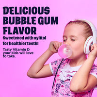 Thumbnail for KAL Vitamin D-Rex Chewable, Childrens Vitamins 400 IU D-3, Bubble Gum Flavor, Strong Bone & Immune Support, Lactose/Peanut/Soy Free, 60-Day Guarantee, 90 Servings, 90 Dinosaur Shape Chewables