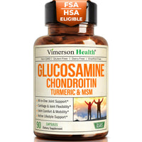 Thumbnail for Glucosamine Chondroitin MSM – Joint Support Supplement for Women and Men with Glucosamine Sulfate 1500 mg, Chondroitin and MSM – for Cartilage, Joint Health and Flexibility – 90 Capsules