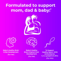 Thumbnail for One A Day Men's & Women's Pre-Pregnancy Multivitamin Softgel including Vitamins A, Vitamin C, Vitamin D, B6, B12, Folic Acid & more, 30+30 Count, Supplement for Before, During, and Postnatal