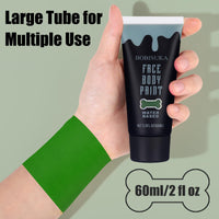 Thumbnail for BOBISUKA Green Face Body Paint, Water Based Face Painting for Art Theater Halloween Party Cosplay Clown SFX Makeup for Women Adults, Non-Toxic Washable
