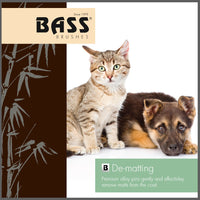 Thumbnail for Bass Brushes Large Slicker Style Pet Brush with Bamboo Wood Handle and Rubber Grips