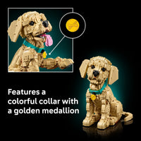 Thumbnail for LEGO Icons Golden Retriever Puppy Building Set for Adults, Ages 18+ - Gift for Birthdays - Decor for Home, Bedroom, or Book Shelf - Posable Dog Figure - 11384
