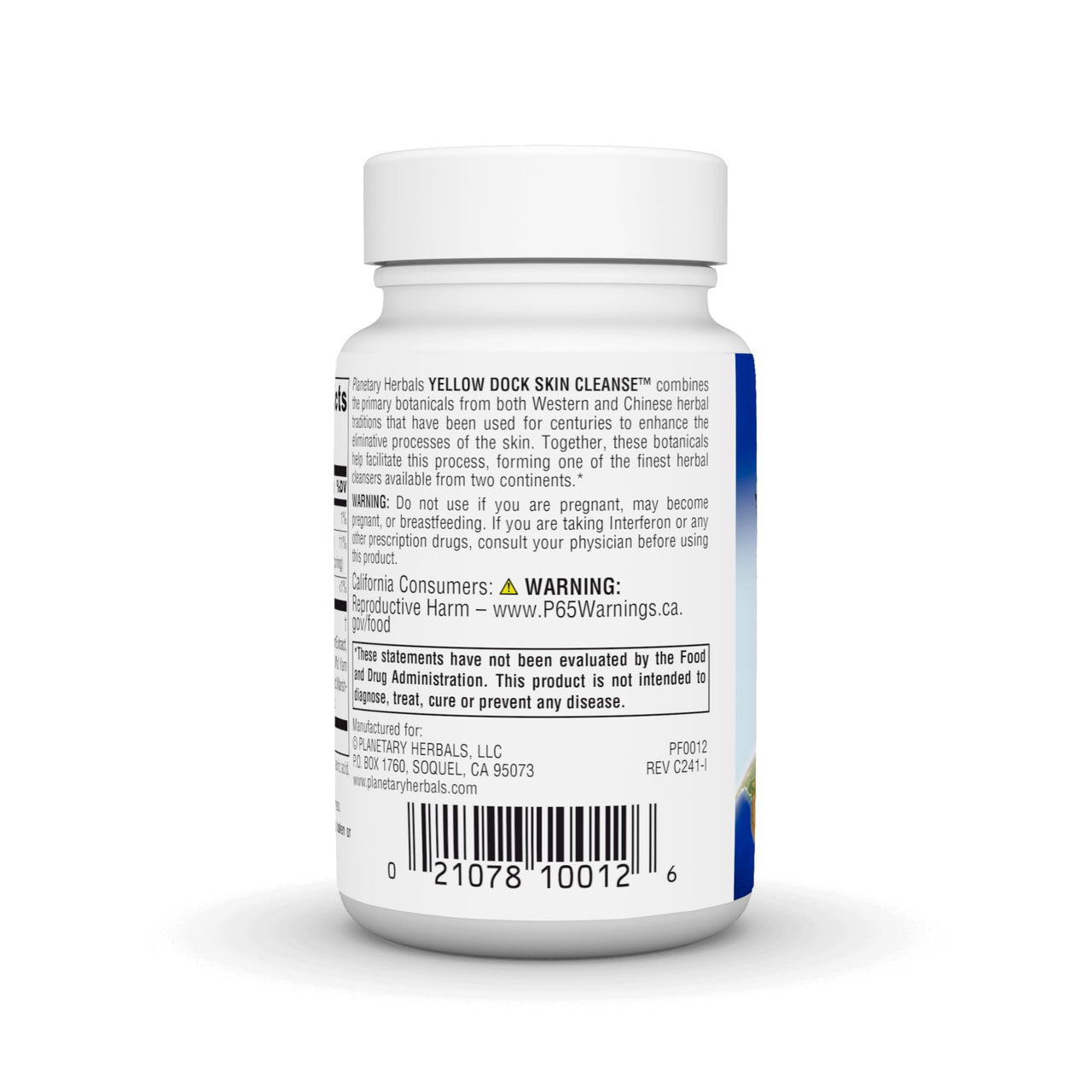 Planetary Herbals Yellow Dock Skin Cleanse, 60 Tablets, 60 Count