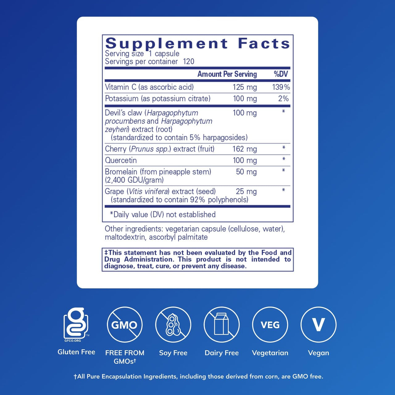 Pure Encapsulations - Uric Acid Formula - Hypoallergenic Supplement with Vitamins and Herbal Extracts to Support Healthy Uric Acid Metabolism* - 120 Capsules