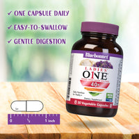 Thumbnail for Bluebonnet Nutrition Ladies’ ONE 40+ Whole Food-Bed Multiple, Women Multivitamin for Women 40+, Soy-Free, Non-GMO, Gluten Free, 60 Vegetable Capsules, 60 Servings