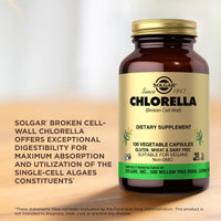 Thumbnail for Solgar Chlorella - 100 Vegetable Capsules - Maximum Absorption - Non-GMO, Vegan, Gluten Free, Kosher - 100 Servings