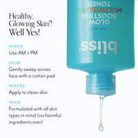 Thumbnail for Bliss Well Yes Hydrating Toner with Vitamin B3, B5, B6, C & E - Brightens, Soothes, and Balances Skin - Alcohol-Free, Ideal for Sensitive & Oily Skin
