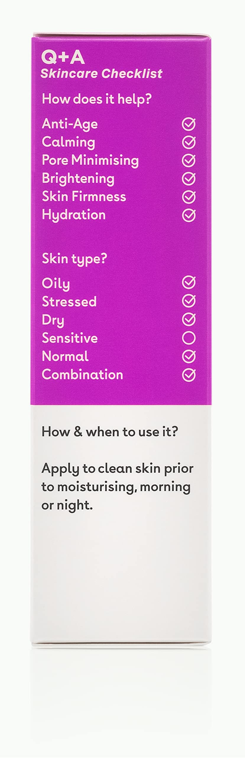 Q+A Azelaic Acid Balancing Serum, Containing Pore Minimising Zinc PCA and Antioxidants for Fresher and Smoother Skin, 30ml