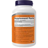 Thumbnail for L-Lysine, 500 mg, 250 Veg Capsules, Now Foods