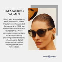 Thumbnail for Tory Burch TY7143U Women's Sunglasses Black/Grey Gradient Polar 56