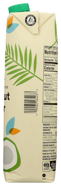 Thumbnail for 365 by Whole Foods Market, Organic Coconut Water, 100% Pulp-Free Juice, 33.8 Fl Oz