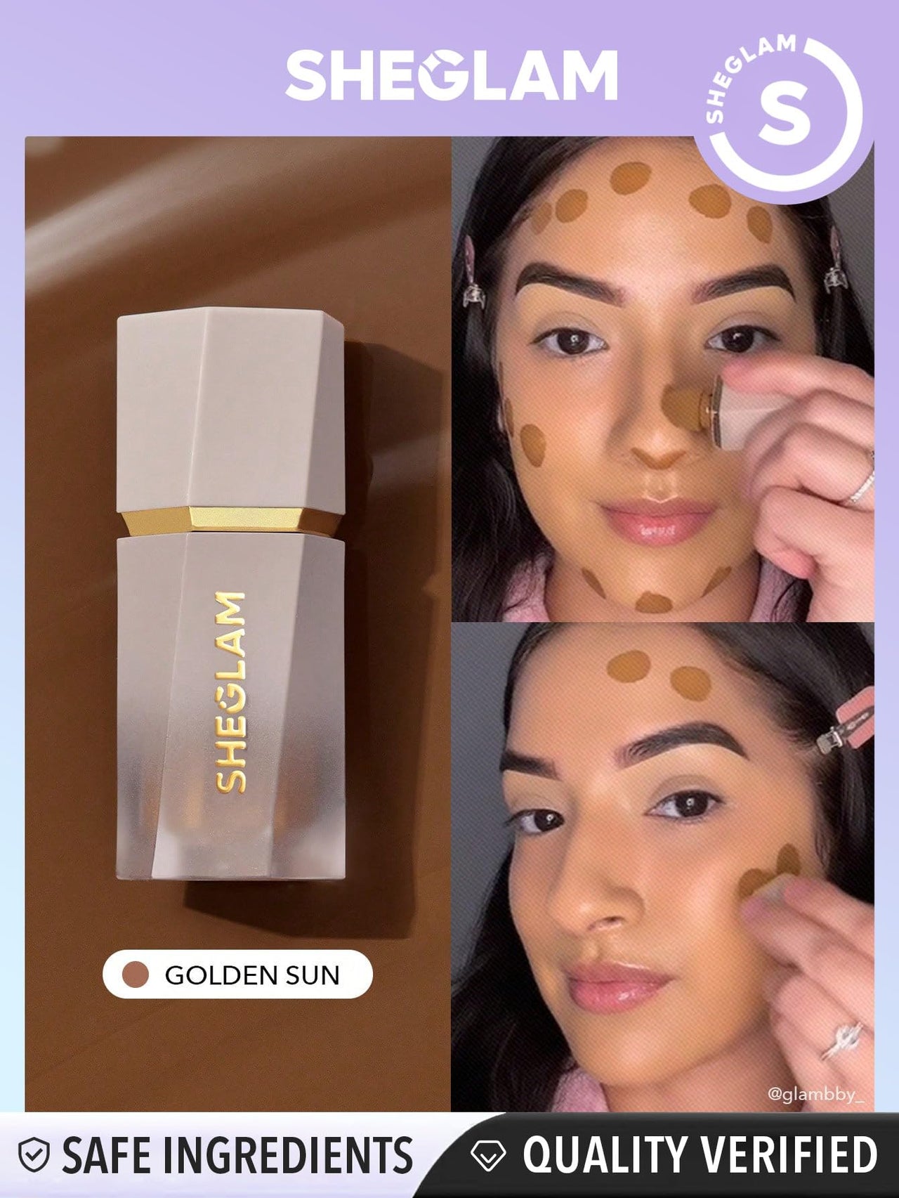 SHEGLAM Sun Sculpt Liquid Contour Stick Long Lasting Cream Bronzer Makeup-Golden Sun