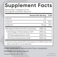 Thumbnail for Sports Research® Ultra-Potent Liquid Omega-3 Fish Oil (8 oz) + Vegan Vitamin D 5000iu & Mk7 Vitamin K 100mcg (60 Softgels)