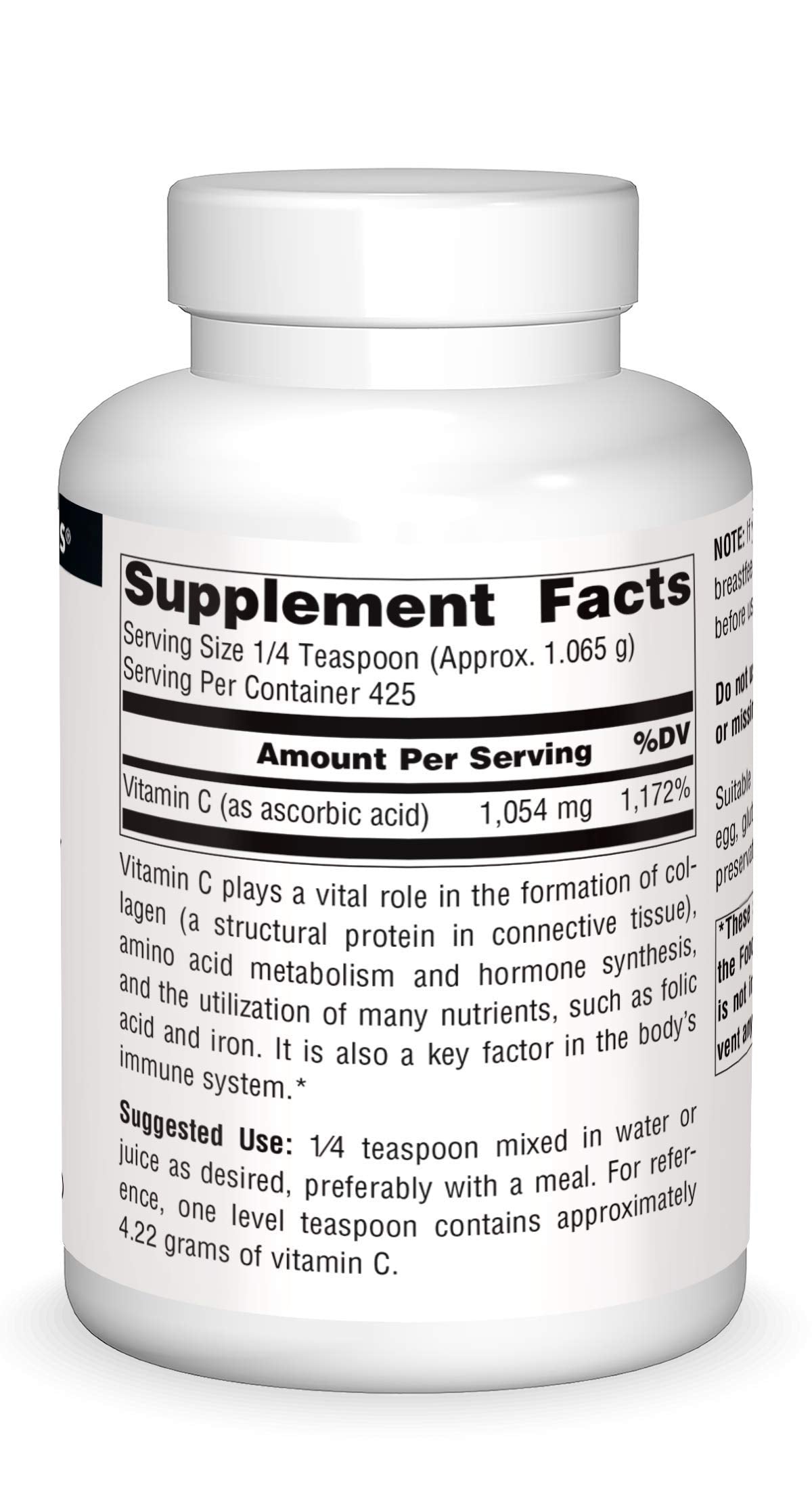 Source Naturals Vitamin C - Ascorbic Acid Crystals That Dissolves Instantly, Dietary Supplement - 16 oz