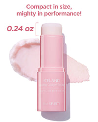 Thumbnail for THESAEM Iceland Hydrating Collagen Eye Stick 0.24oz - Anti-wrinkle Moisturizing Eye Balm for Saggy Skin – Under Eye Treatment - Balm to Smooth Skin Texture - Rose Scent