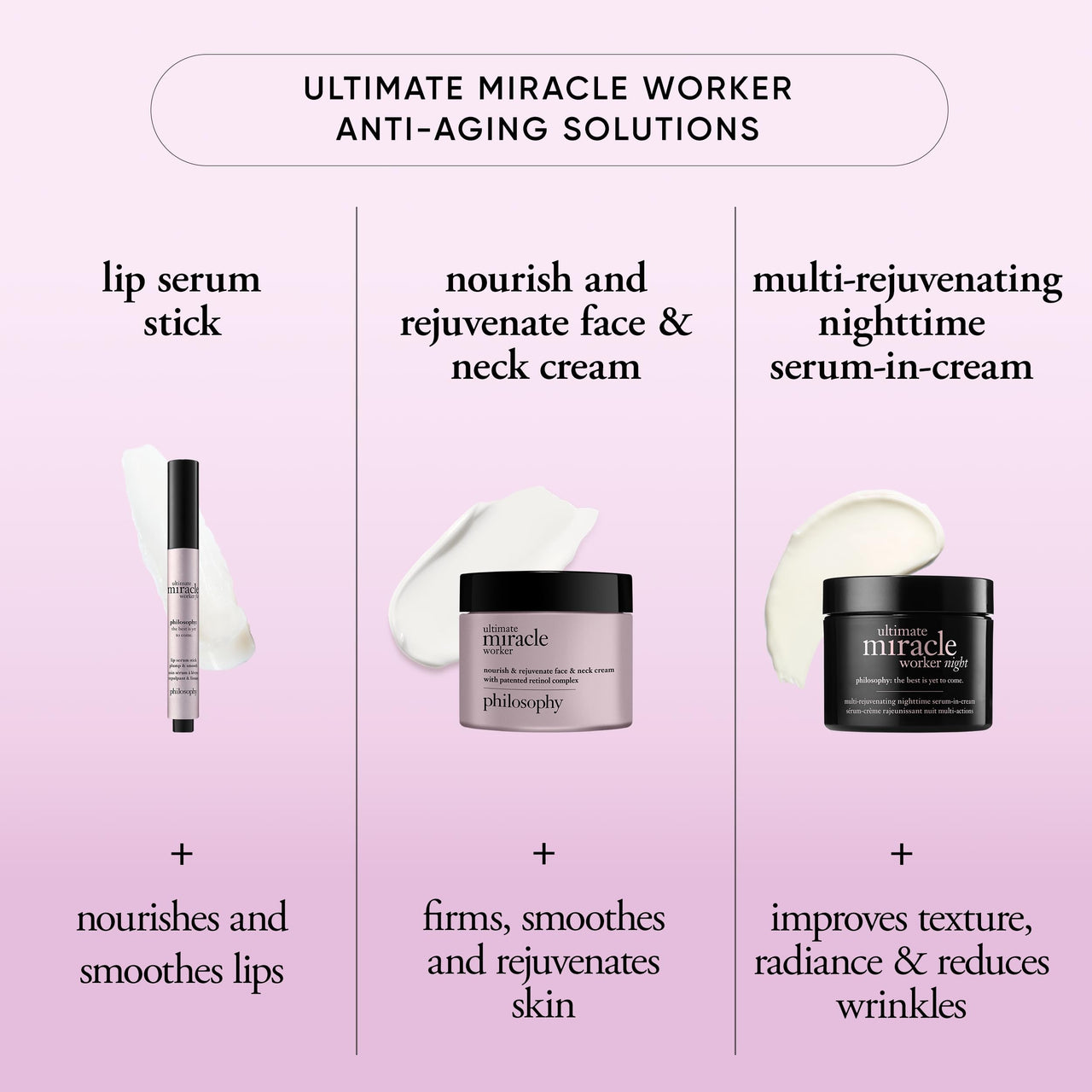 philosophy ultimate miracle worker fix lip serum stick - with sunflower seed oil - clinically proven to increase volume and decrease wrinkles - nourishing balm
