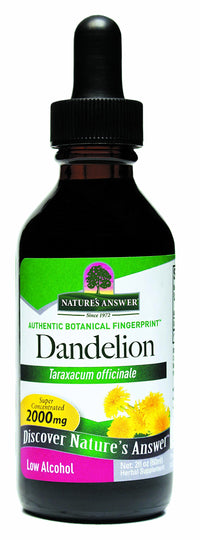 Thumbnail for Nature's Answer Dandelion Root Extract 2 Oz – Low Organic Alcohol, Detox & Liver Support Supplement – Made in USA, Kosher, Gluten Free – Dandelion Root Supplement