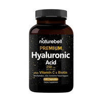 Thumbnail for NatureBell Hyaluronic Acid 250mg - 240 Capsules - 250mg Hyaluronic Acid, 5000mcg Biotin & 25 mg Vitamin C - Supports Skin, Hair, Bone, Eye & Joint Health*