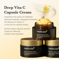 Thumbnail for medicube Capsule Cream with Deep Vitamin C | Liposome Vitamin C Golden Capsule for Radiance & Firm-Looking Skin | Hydrating Glow Gel Texture | Korean Skincare, 1.94 oz