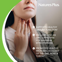 Thumbnail for NaturesPlus Adult's Ear Nose Throat Lozenges with K12 Probiotics - 60 Lozenges - Natural Tropical Cherry Berry Flavor - Immune Function & Upper Respiratory Support - Gluten Free - 30 Servings