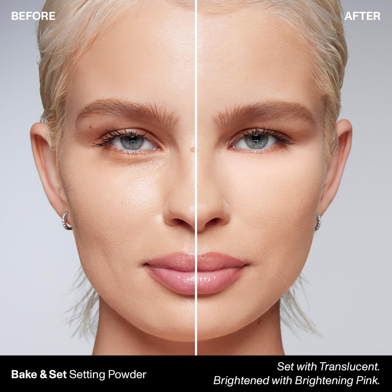 Morphe Totally Set Mini Brighten & Set Setting Powder Duo - Lightweight, Talc-Free Powder for Face Makeup Natural Finish - Minimizes Shine for Up to 24HR - Translucent (2 Count)